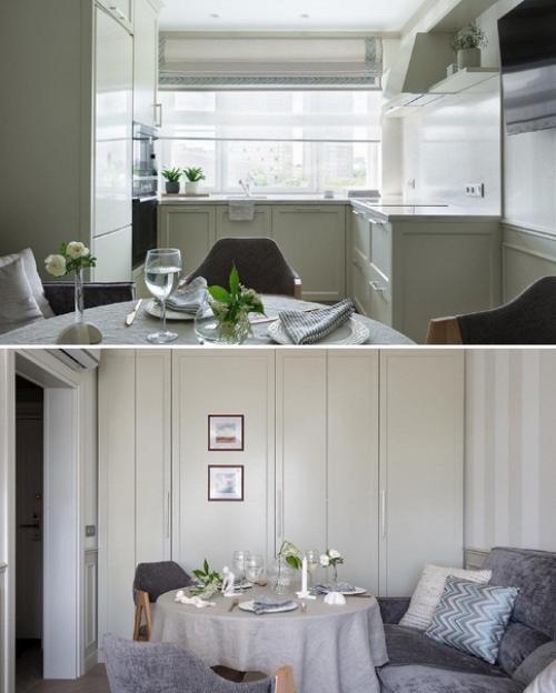 Квартира в стиле современной классики оформлена. 02