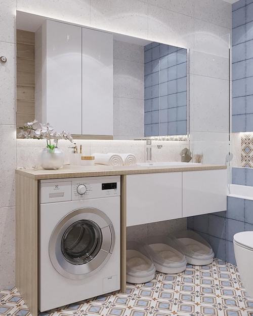 Ванная - душевая с интересной плиткой. 04