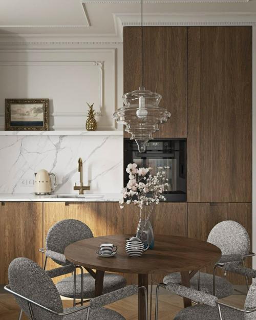 Однушка со сложной планировкой превратилась в по-настоящему элегантное пространство, где каждый метр работает на комфорт и красоту. 01