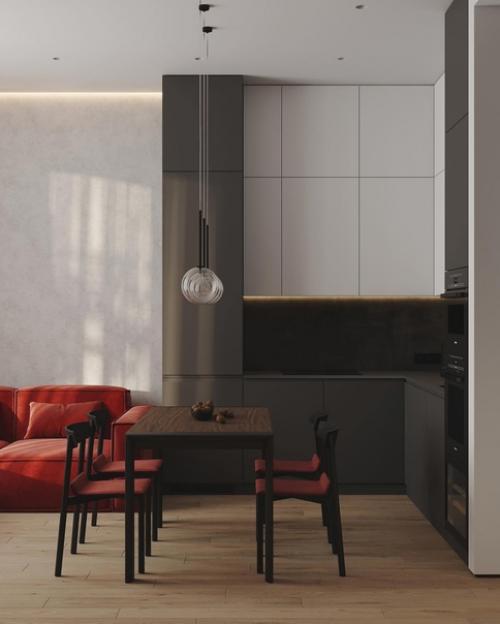 Кухня - гостиная, площадью: 20 кв. 03