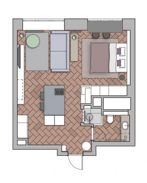 Квартира, площадью - 41, 9 кв. 05
