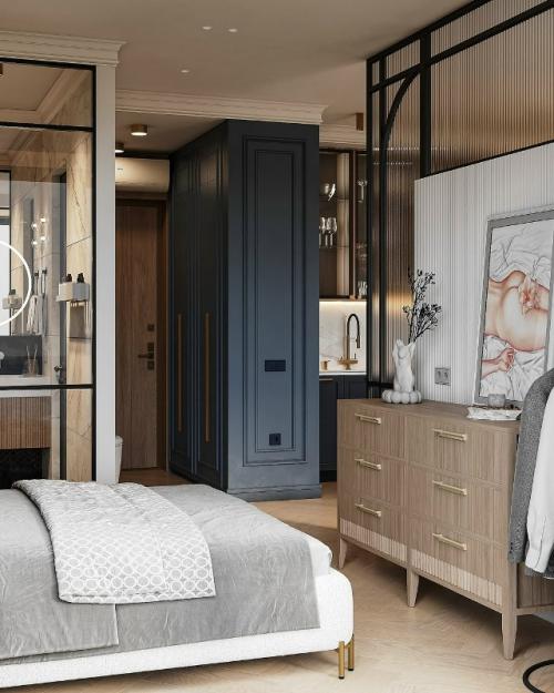 Это пространство создано для одного человека, который ценит тишину, порядок и комфорт. 06