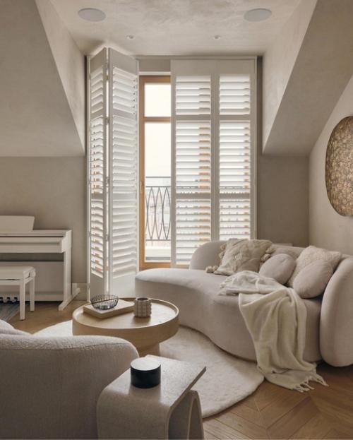 Уютный интерьер, вдохновленный мансардами в центре Парижа. 01