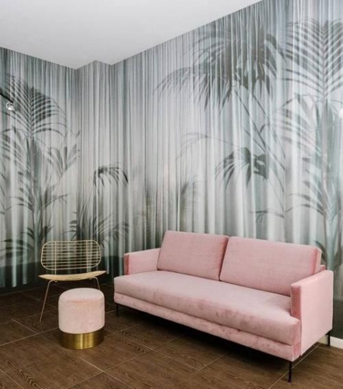 Эффект иллюзии.  На самом деле это такие обои, а не шторы. 02