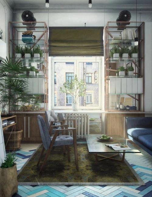 Проект квартиры - студии, площадью - 24 кв. 03