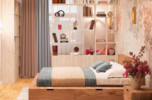 Спальня с местом для отдыха и чтения. 01