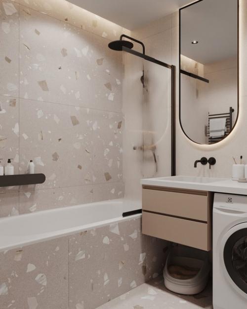 Квартира ~38 м 2. Интересное сочетание цветов. 06