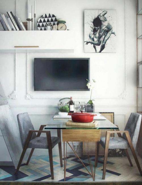 Проект квартиры - студии, площадью - 24 кв. 02