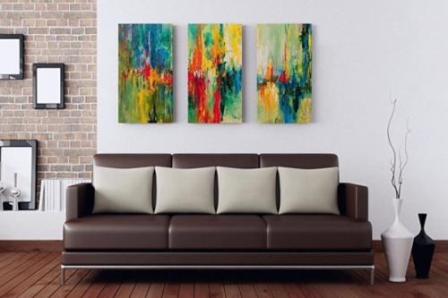 Подборка модульных картин в интерьере. 02