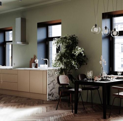 Современный уютный интерьер, наполненный теплыми тонами. 03