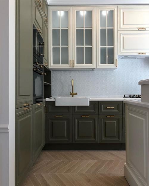 Очень крутой цвет кухни!