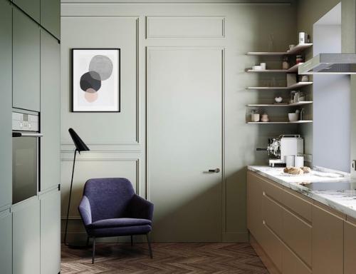 Современный уютный интерьер, наполненный теплыми тонами. 05