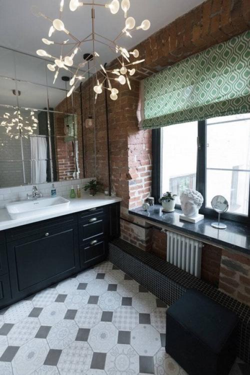 Как с помощью стеклянных перегородок и зеркал можно визуально расширить пространство и добавить естественного освещения. 04