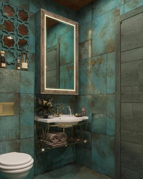 Квартира в марокканском стиле, но у каждой комнаты свой цвет. 02