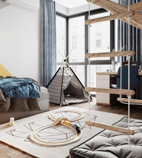 Проект милой детской комнаты в Москве. 02