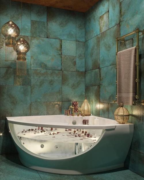 Квартира в марокканском стиле, но у каждой комнаты свой цвет. 03