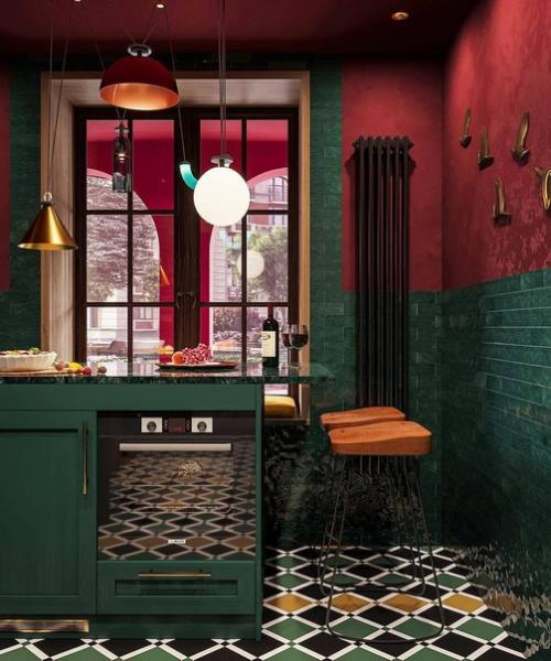 Квартира в марокканском стиле, но у каждой комнаты свой цвет. 08