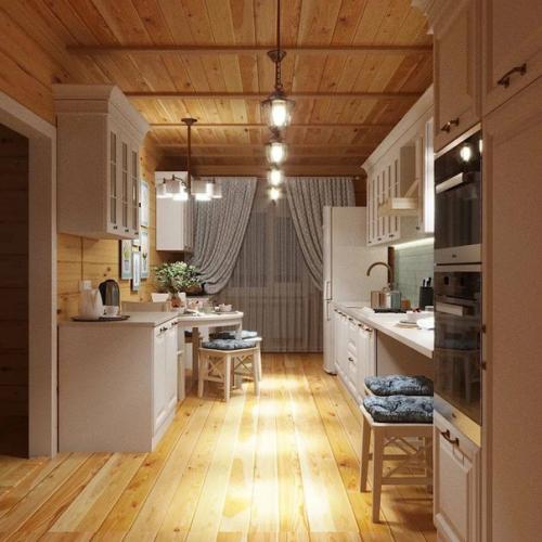 Интерьер небольшой, но очень уютной кухни. 03