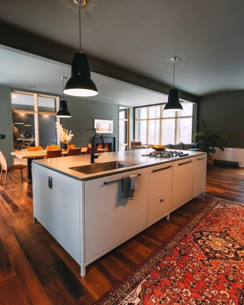 Уютный интерьер в тёплых оттенках. 01