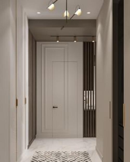 Прихожая в современном стиле с элементами классики. 02