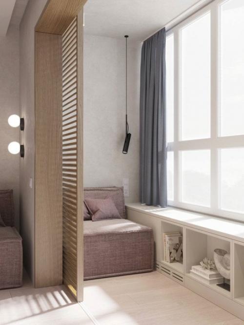 Небольшая квартира - студия, которая не лишена индивидуальности. 05