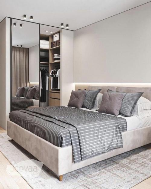 Спальня в теплой цветовой гамме. 06