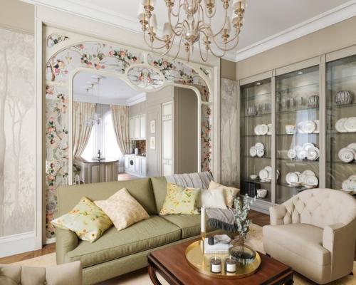 Гостиная площадью 22 кв.