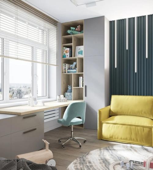 Детская комната площадью 30 кв. 01