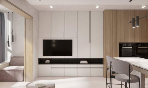 Небольшая квартира - студия, которая не лишена индивидуальности. 03