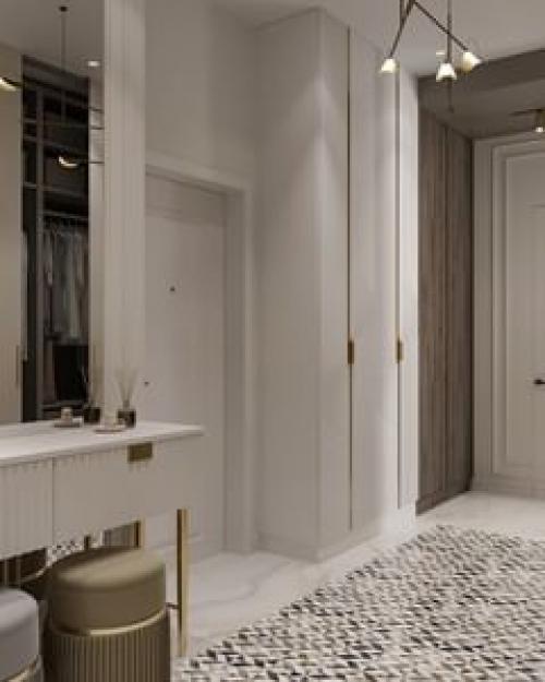 Прихожая в современном стиле с элементами классики. 01