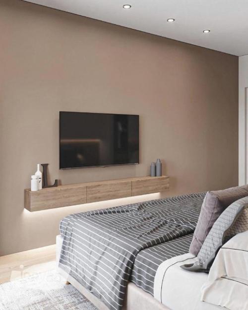 Спальня в теплой цветовой гамме. 03