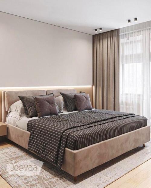 Спальня в теплой цветовой гамме. 05