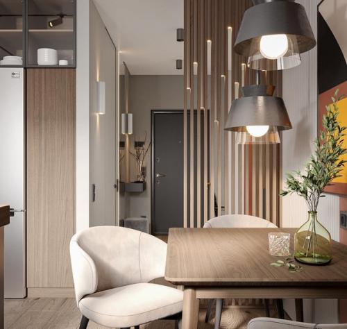 Стильный интерьер кухни, площадью 15, 5 кв. 09