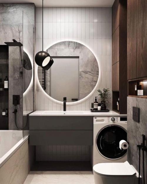 Безмятежность и элегантность: современный интерьер квартиры. 08