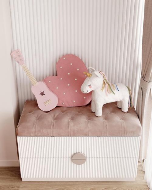 Нежно-розовый и воздушный интерьер детской комнаты. 04