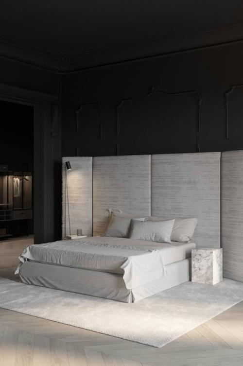 Черно-белая палитра элегантный и изысканный образ помещения создает. 05