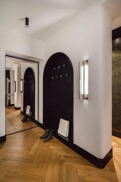 Черно-белая квартира по мотивам баухауса. 06