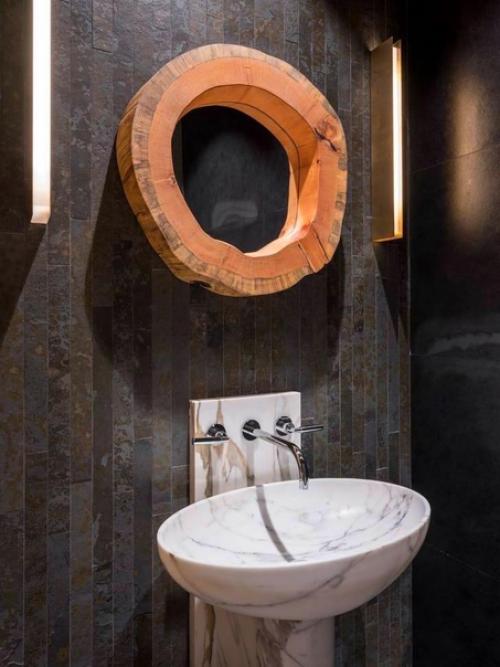 Интерьер бревенчатого дома с акцентом на природные фактуры. 07