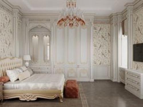 Роскошная спальня.  Спальня - наиболее спокойное и уютное место в доме.