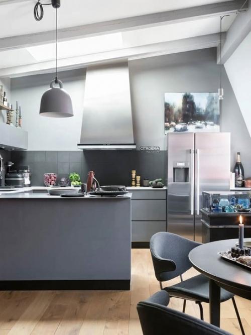 Квартира на чердаке в Швеции, напоминающая скорее парижские или нью-йоркские апартаменты. 04