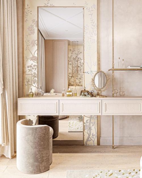 Светлая спальня для ценителей винтажа, разнообразия фактур и ручной работы. 03