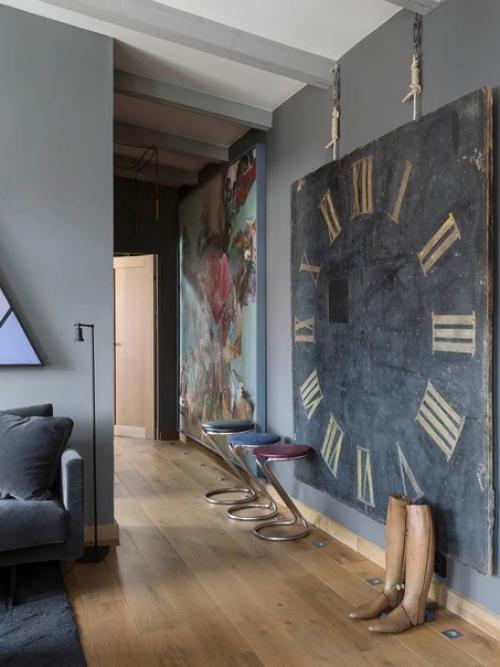 Квартира на чердаке в Швеции, напоминающая скорее парижские или нью-йоркские апартаменты. 01