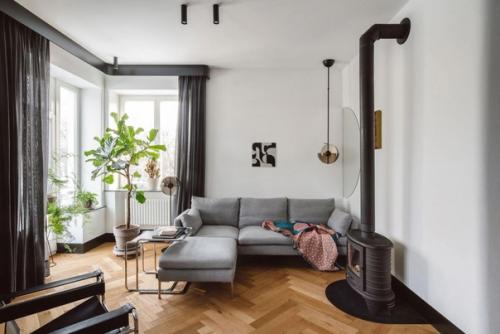 Черно-белая квартира по мотивам баухауса. 08