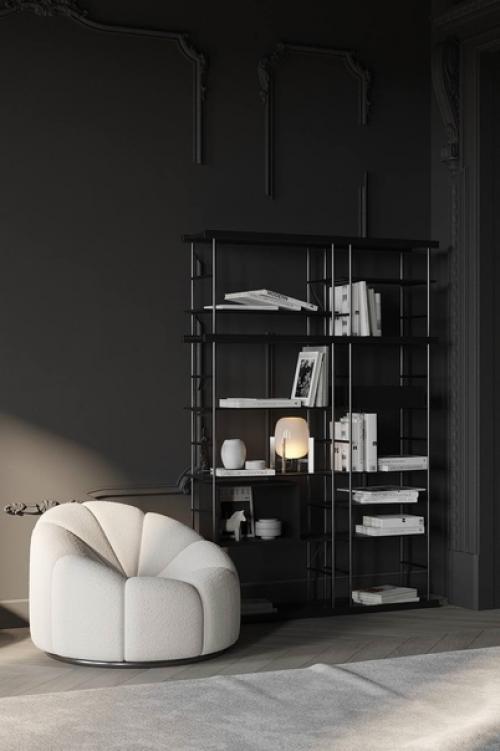 Черно-белая палитра элегантный и изысканный образ помещения создает. 04