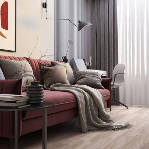 Очень лаконичная и в то же время сочная гостевая комната. 02