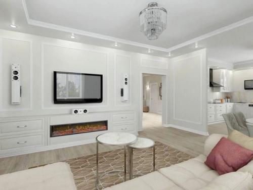 Кухня - гостиная с элементами классики. 04