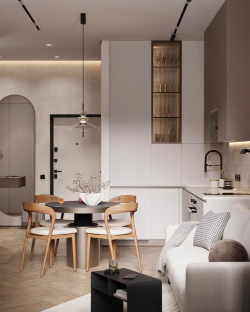 Невероятно.  И какой прекрасный дизайн - проект однокомнатной квартиры, площадью - 45 кв. 02