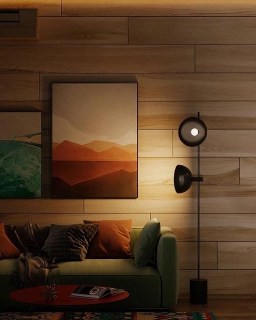 Загородный дом, с яркой теплой атмосферой. 01