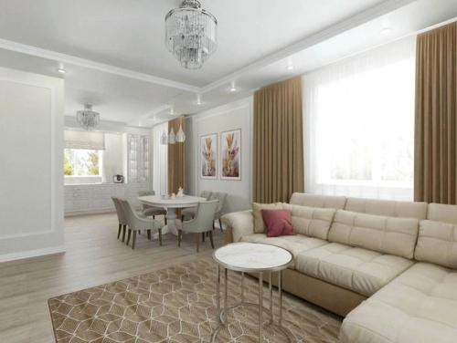 Кухня - гостиная с элементами классики. 01