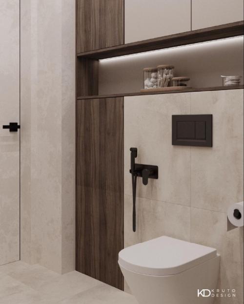 Санузел в невероятно завораживающем и успокаивающем сочетании. 03